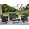 Manhattan Comfort Imperia Steel Rattan 4-Piece Patio Conversation Set with Cushions in Grey OD-CV008-GY - alternate 8
